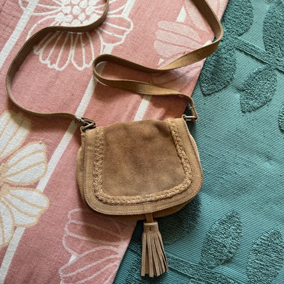 World Market Suede Crossbody Bag - Picture 1 of 3